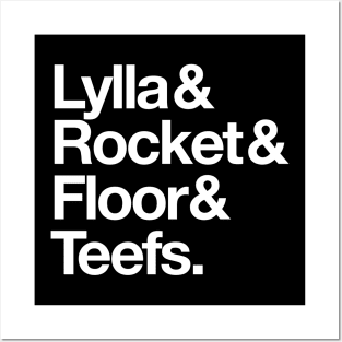 Lylla Rocket Floor Teefs - Experimental Jetset Style art for Guardians Posters and Art